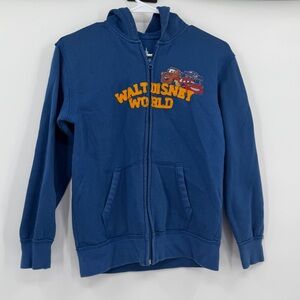 Walt Disney world blue zip up hoodie logo